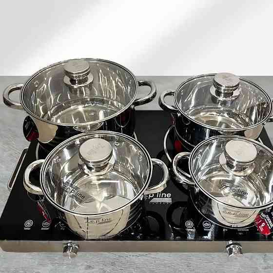 Набір посуду з нержавіючої сталі 12 предметів,Zepline ZP-075 SBR Київ