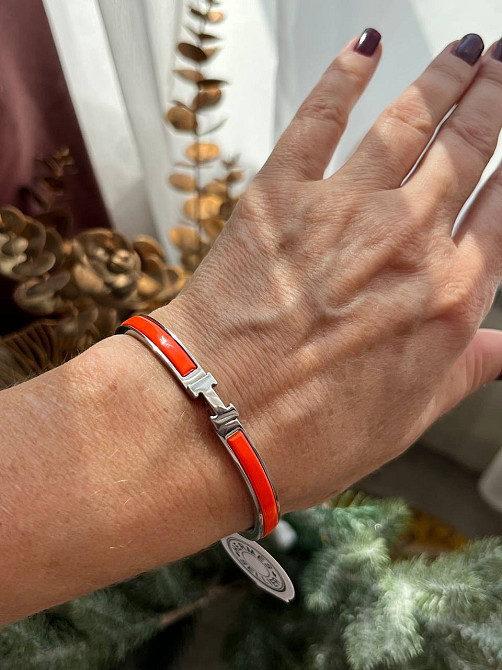 Браслет Hermes емаль / покриття золото 18К Одеса - фото 2