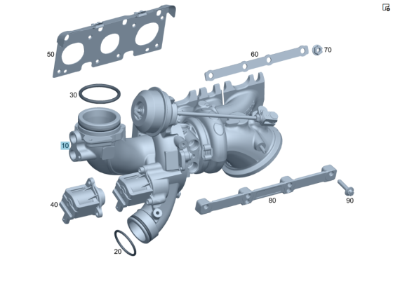 Mercedes-Benz  A2760901580 Турбіна ліва для двигуна М276 Одесса
