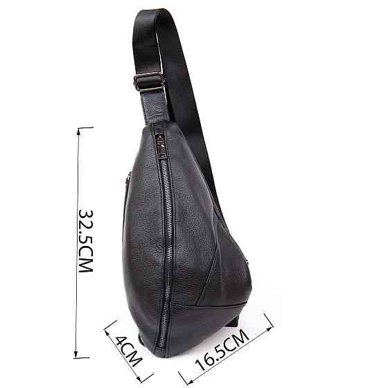 Сумка чоловіча флотар через плече Vintage 20444 Чорна Київ