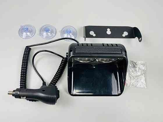 Маячок проблисковий автомобільний S8 стробоскоп мигалка 9-80V 8 led діодів синій+червоний спалах (під скло) Мукачево