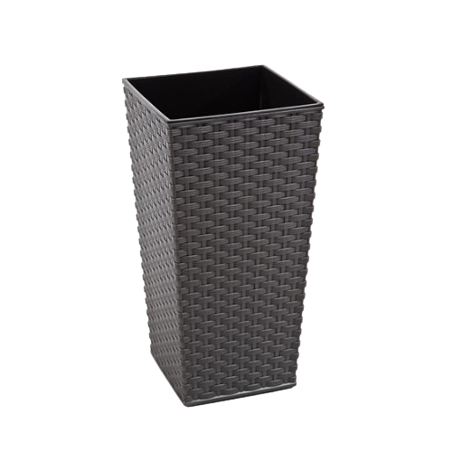 Вазон Фінезія зі вкладом 30*30см графіт металік Ротанг Ламела Житомир