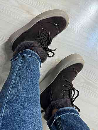 Черевики жіночі Hengji 677-2 замшеві високі кеди на хутрі коричневі, 39, 24,5 см Київ