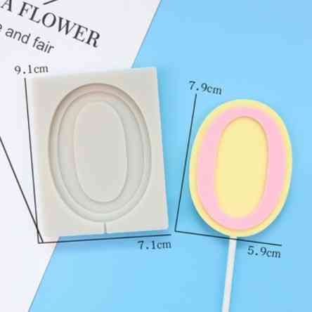 Молд силиконовый цифра 0 - размер молда 9,5*7см Киев