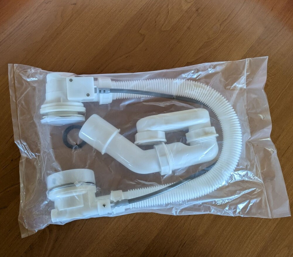 Напівавтоматичний сифон для ванни Koer BD-04-01 з переливом і хромованим оздобленням, без ревізії, 1 1/2''' (KR54) Харків - фото 2