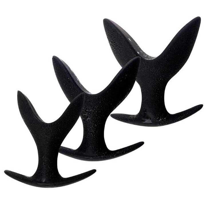 Анальная пробка-расширитель - Чёрный - 2,5-5,8*8 см – Анальные игрушки Винница - изображение 2