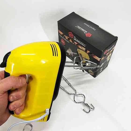 Міксер з нержавіючими насадками DOMOTEC R6633Y, Кухонний ручний міксер хороший нержавіюча сталь IY-76 Івано-Франківськ