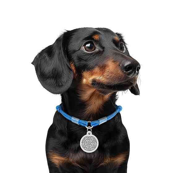 Шнурок для адресника з паракорду WAUDOG Smart ID, світловідбиваючий, розмір S, діаметр 4 мм, довжина 25-45 см синій Київ