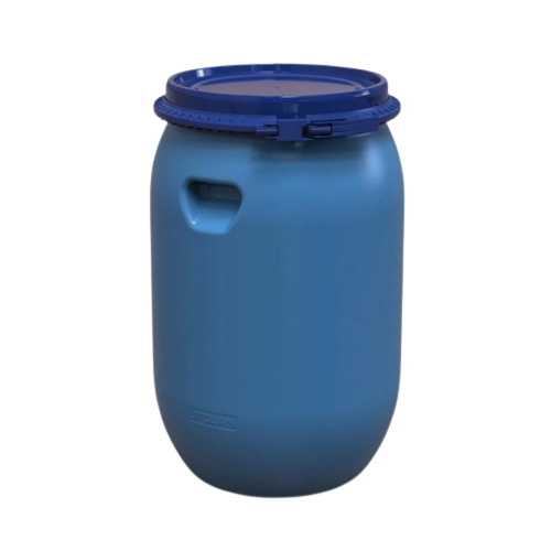 Бочка харчова 65л d37см 3 шари синя пластик.хомут + засувка LITOLAN Житомир