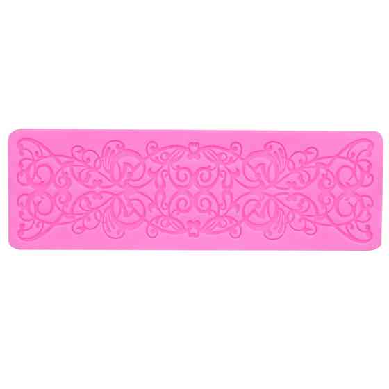 Силиконовый молд кружевной 155 на 51 мм розовый Киев