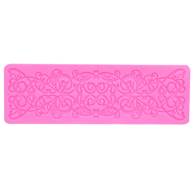 Силиконовый молд кружевной 155 на 51 мм розовый Киев - изображение 4