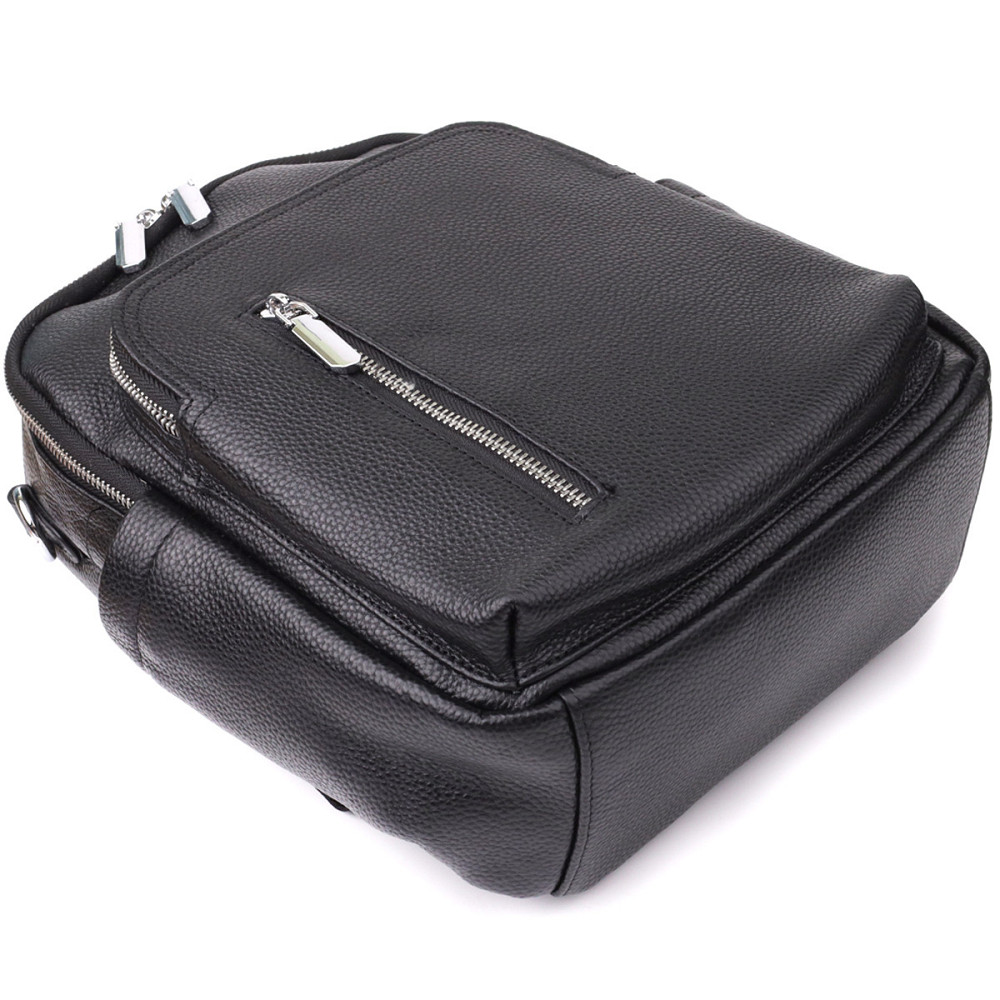 Жіночий рюкзак з натуральної шкіри Vintage 23059 Чорний Київ - фото 5