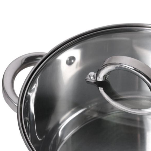 Каструля нержавіюча сталь 1,8л з кришкою порожнисті ручки 5616S KAMILLE Житомир