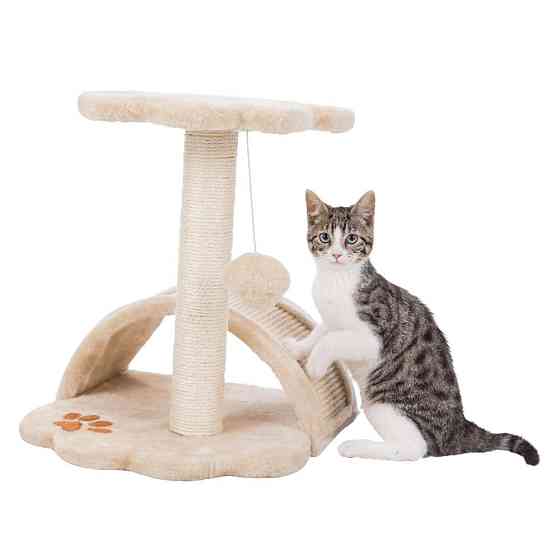 Когтеточка Trixie Junior Vitoria для котов с игрушкой бежевая 36х36х43 см Киев
