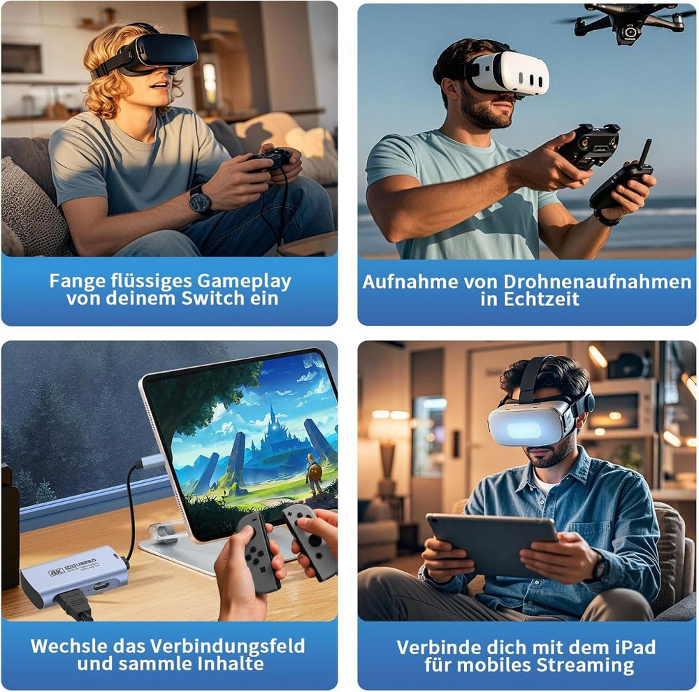 Карта захвата 4K60 / 1080P240 HDMI USB 3.0 на USB‑C/A с аудио входом и микрофонным выходом совместима с Switch Киев - изображение 5