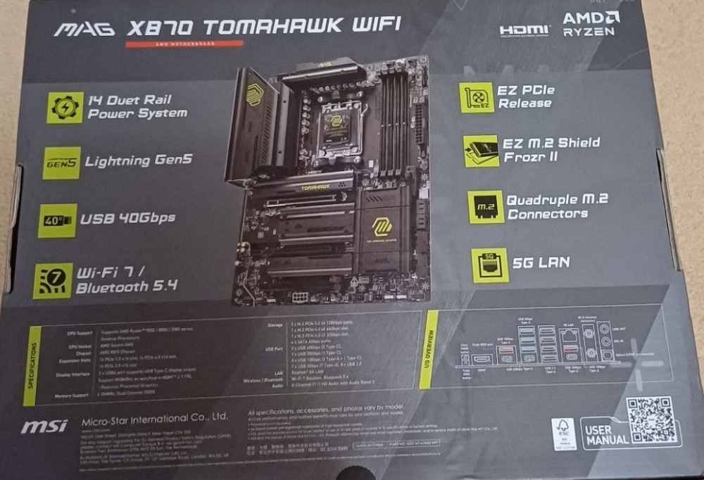 Материнська плата MSI MAG X870 Tomahawk Wi-Fi (sAM5, AMD X870, PCI-E Київ - фото 5