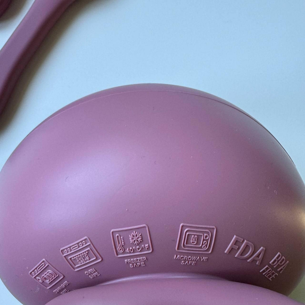 Набір дитячого силіконового посуду для дітей 9 предметів на присосках Колір рожевий пакунок малюка Київ - фото 7