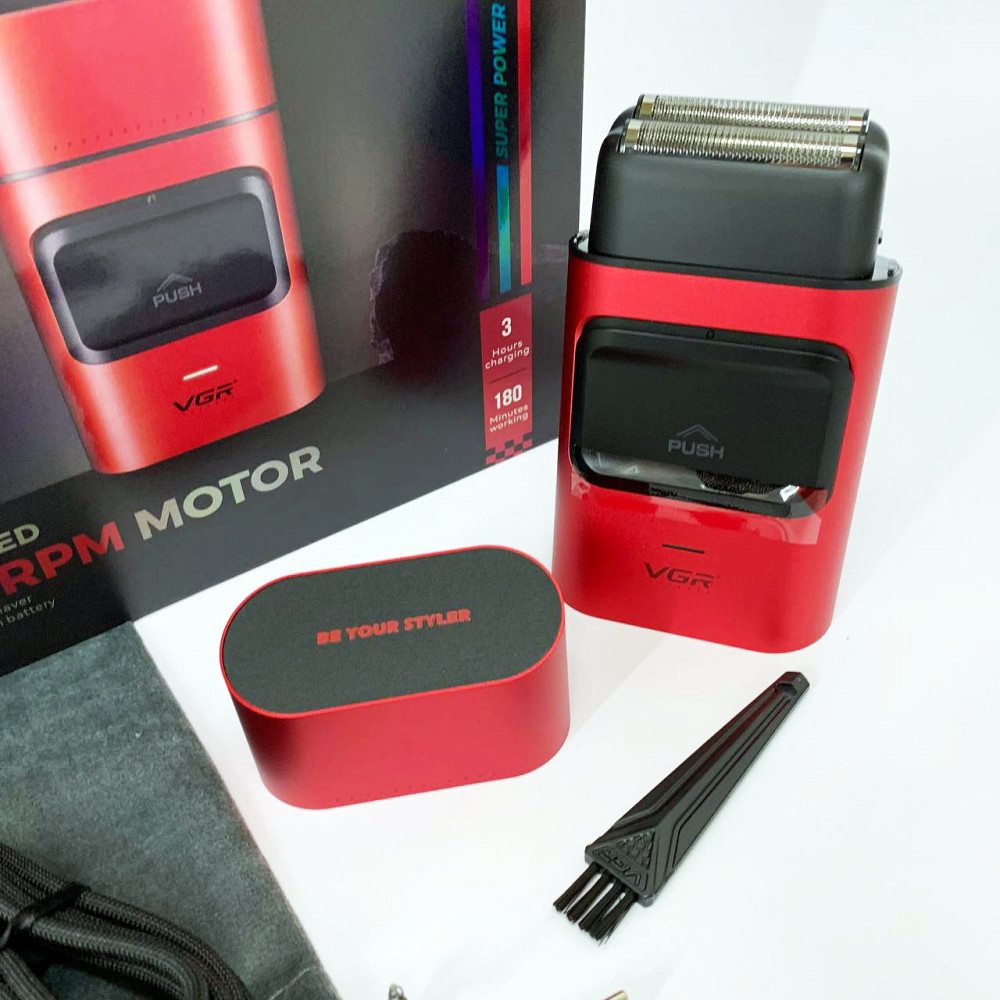 Чоловіча акумуляторна електробритва, Бритва з акумуляторним зарядним пристроєм, Бритви акумуляторні ZE-17 Івано-Франківськ - фото 2