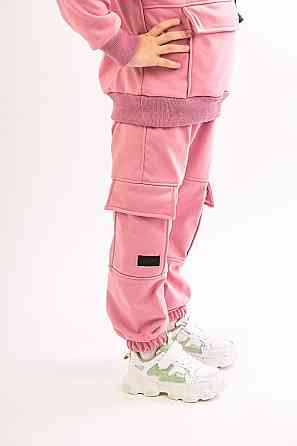 Костюм детский, спортивный х/б 100% (серый меланж, ментол, сиреневый,розовый, желтый) Крохатушка одяг 98, Розовый Киев