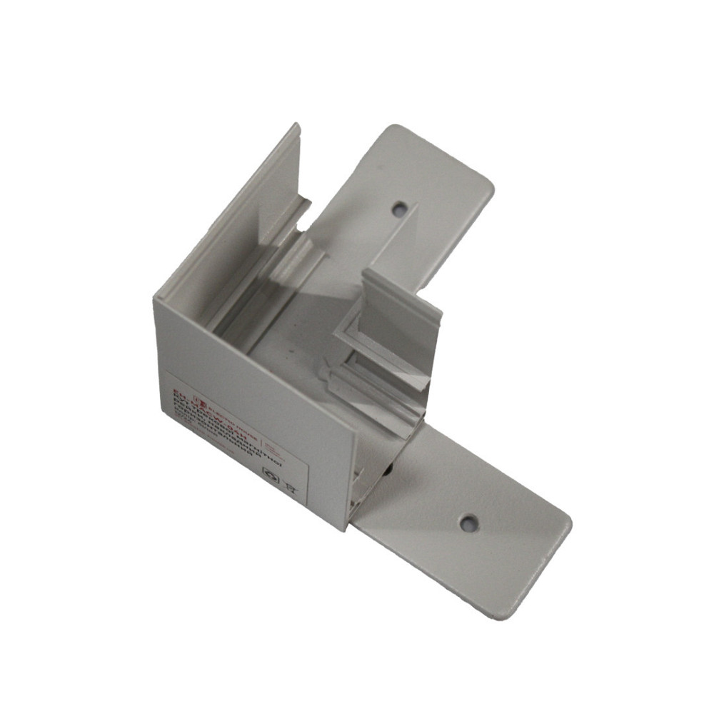 Кут трекової магнітної рейки накладний  горизонтальний білий Дніпро - фото 5