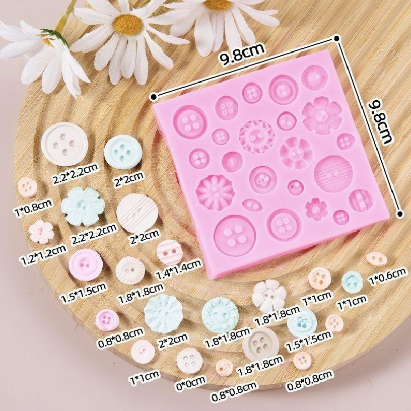 Молд Пуговицы 98 на 98 мм розовый Киев - изображение 4