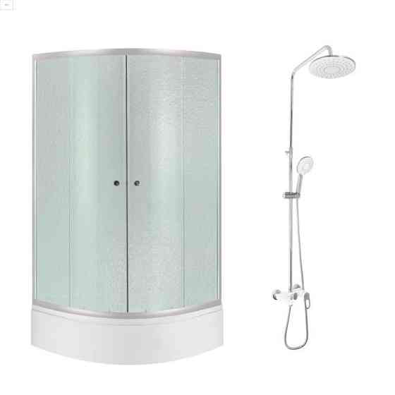 Комплект для душевой Latwa: Душевая кабина LLSC9090SATMIDFR2SET+Душевая система на 3 потребителя Киев