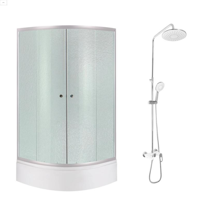 Комплект для душевой Latwa: Душевая кабина LLSC9090SATMIDFR2SET+Душевая система на 3 потребителя Киев - изображение 1