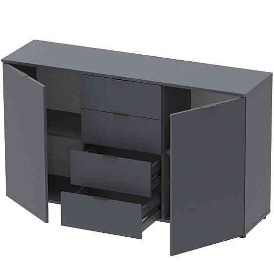 Комод в спальню Doros Рон 5 140х38х81 см Графит (DRS-011301) Днепр