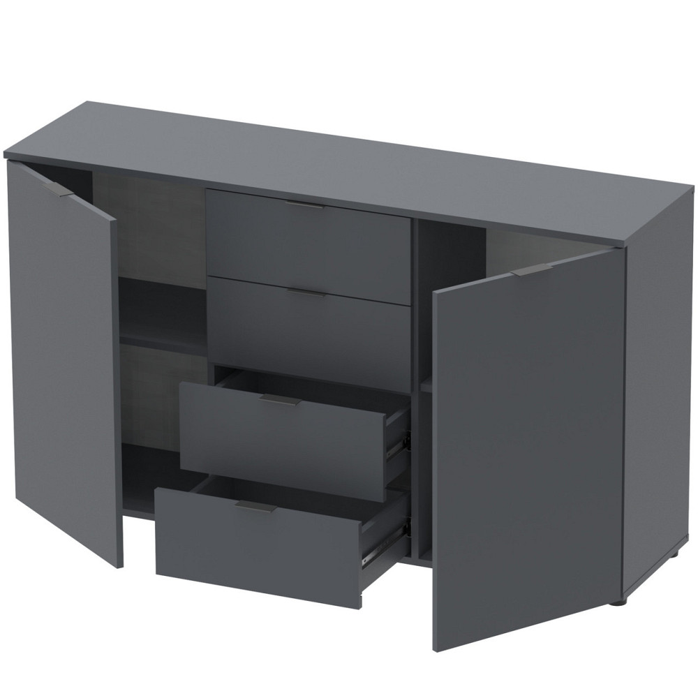 Комод в спальню Doros Рон 5 140х38х81 см Графит (DRS-011301) Днепр - изображение 5