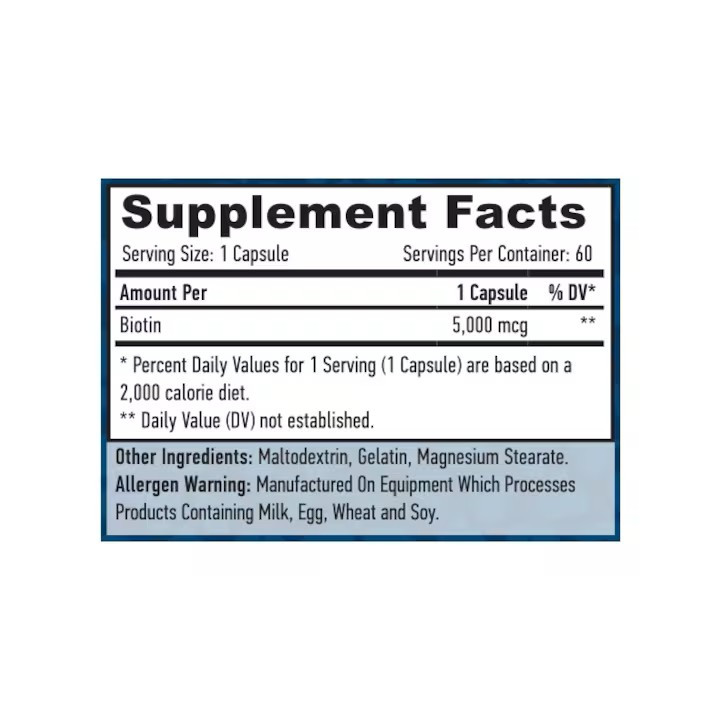 Biotin 5000mcg 60 caps Луцьк - фото 2