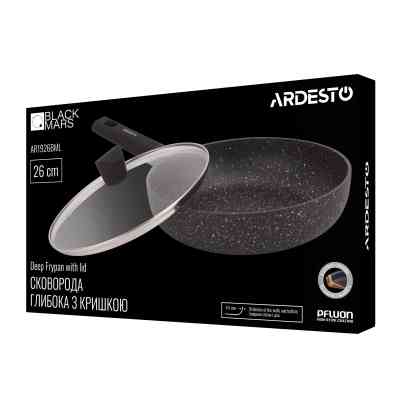 Сковорода Ardesto Black Mars Alcor, 26см, алюміній, чорний (AR1926BML) Вінниця