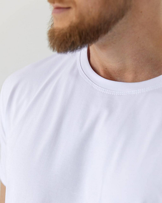 Футболка чоловіча котон Білий XL Харків - фото 5