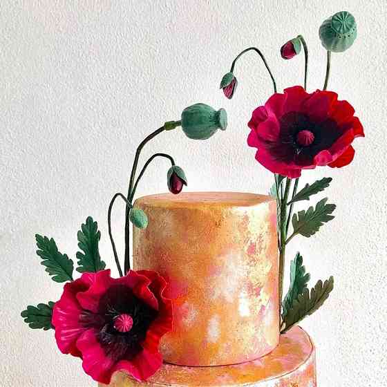 Молд силиконовый Маки 185 на 108 мм белый Киев