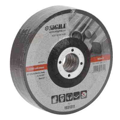 Круг зачистний Sigma по металу 125x6.0x22.2мм, 12200об/хв (1931311) Вінниця