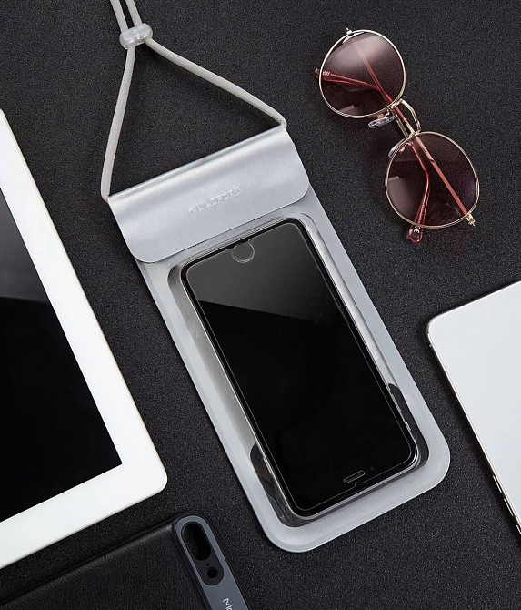 Захисний водонепроникний чохол Xiaomi Guildford Mobile Waterproof Bag для смартфонів (Сріблястий) Миколаїв - фото 5