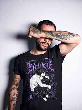 Футболка для мальчика аниме Тетрадь смерти оверсайз (рост от 165 до 180 ) Черний AnimeJ0037m Днепр