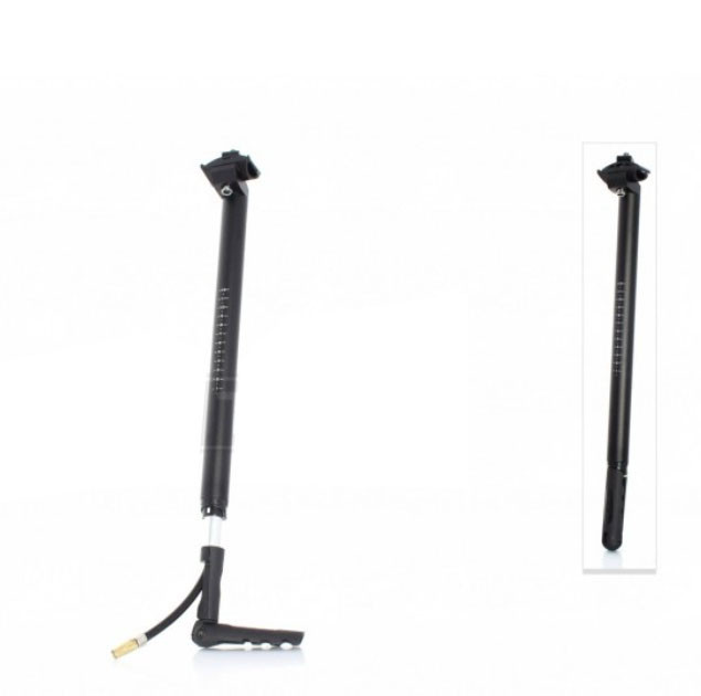 Труба підсідельна вело L-300, D-27.2, чорна з кріпленням з насосом Бровари - фото 1