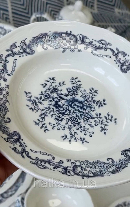 Тарілка глибока порцеляна вінтажний стиль 300 мл 23*4 см  "Grevelingen" 8030-512 для дому та ресторанів Київ - фото 3