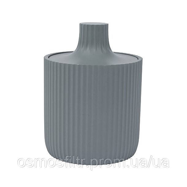 Ємність для зберігання Axentia Samos сіра полігума з кришкою Ø 8,5 см, Н 12 см (135859) Київ - фото 1