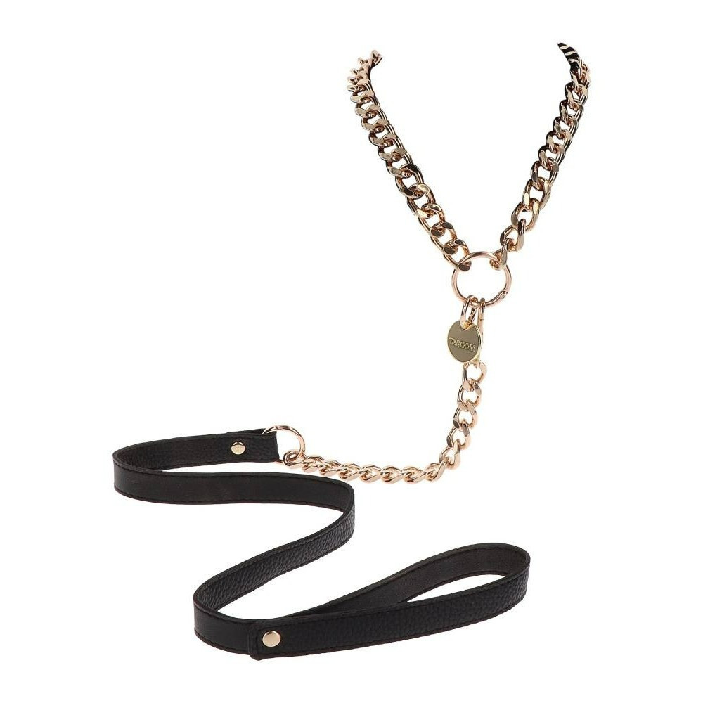Повідець ланцюг із петлею зі штучної шкіри Statement Leash золотистий, 75 см Sex Aura Київ - фото 2