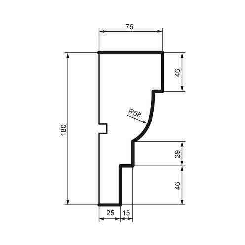 Молдинг фасадний Prestige Decor MC 136 Дніпро