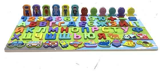 Дерев'яна іграшка Tree Toys розвиваюча дошка 6в1 Такий цікавий світ (MD 1927) Чернігів