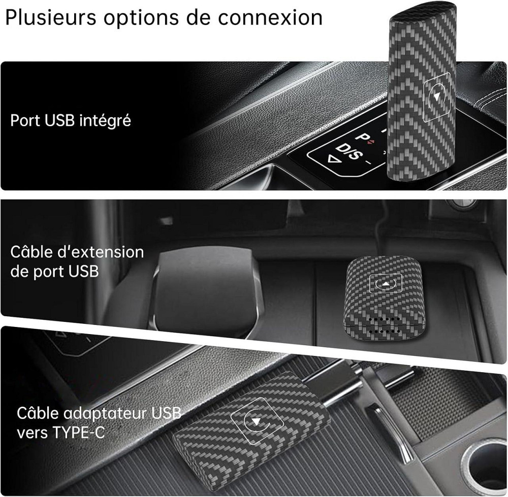 Бездротовий адаптер CarPlay 2024 для iPhone iOS 12+ Plug&Play, для авто зі штатним провідним Карплей Wi-Fi + Bluetooth Київ - фото 6