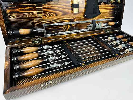 Подарочный набор шампуров в деревянном кейсе Люкс MAX HAPPY DAYS Тернополь