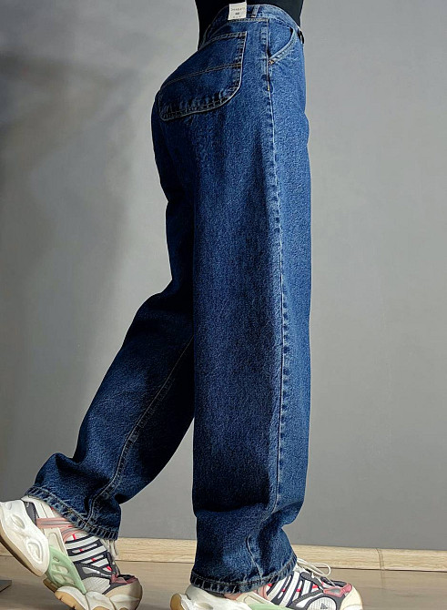 Джинси жіночі Its Basic 2952-1 банани скейтери косі кишені сині, синій, 40, 40, 86 см, 115 см Київ - фото 13