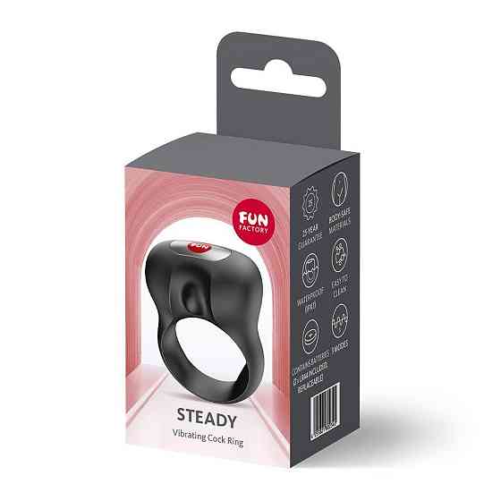 Ерекційне віброкільце Fun Factory Steady Black Sex Aura Київ