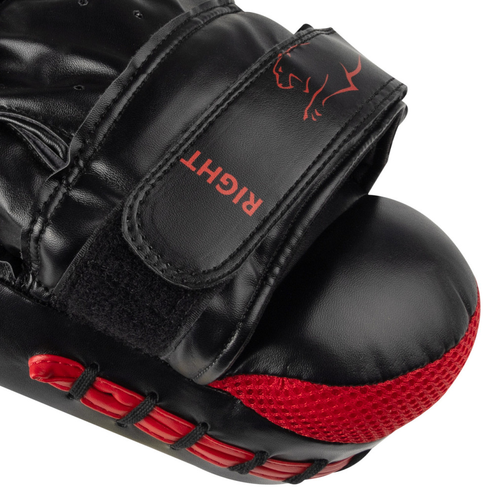 Лапи боксерські PowerPlay 3041 Чорно-Червоні PU [пара] Каменское - изображение 6
