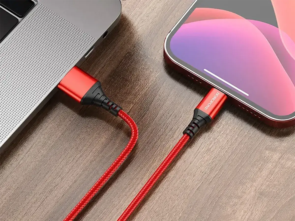 Кабель USB - Lightning Borofone BX54 Ultra Bright 1м 2.4А швидка зарядка для iPhone iPad шнур з чіпом захисту Одеса - фото 7