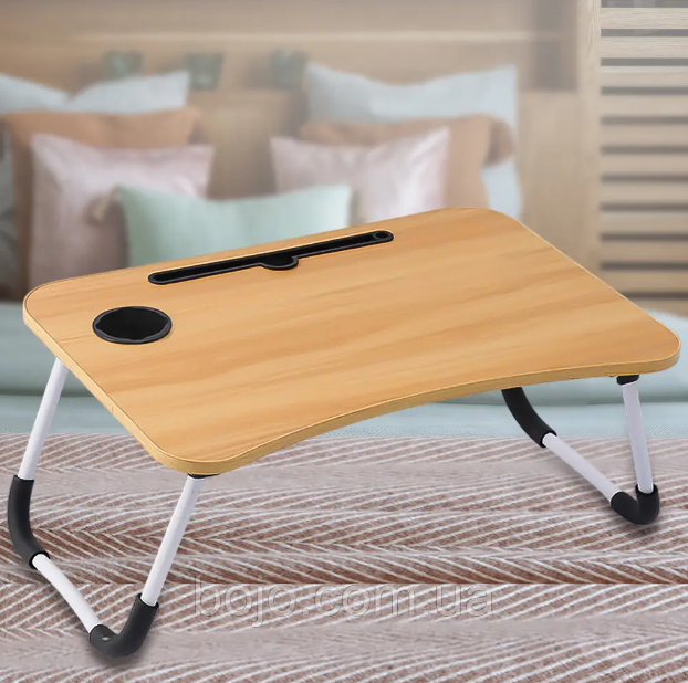 DYXON Transformix MA-233 | Складаний столик для ноутбука, сніданків і планшета з підсклянником, легкий, міцний, компактний | Колір Львів - фото 6