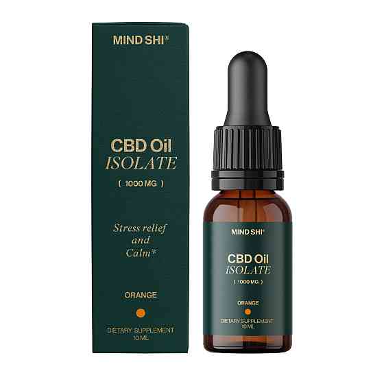 Канабідіол CBD Mind Shi CBD Oil Isolate 1000 mg 10 ml апельсин Київ